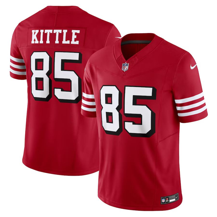 Men San Francisco 49ers #85 George Kittle Nike Scarlet Vapor F.U.S.E. Limited NFL Jersey->san francisco 49ers->NFL Jersey